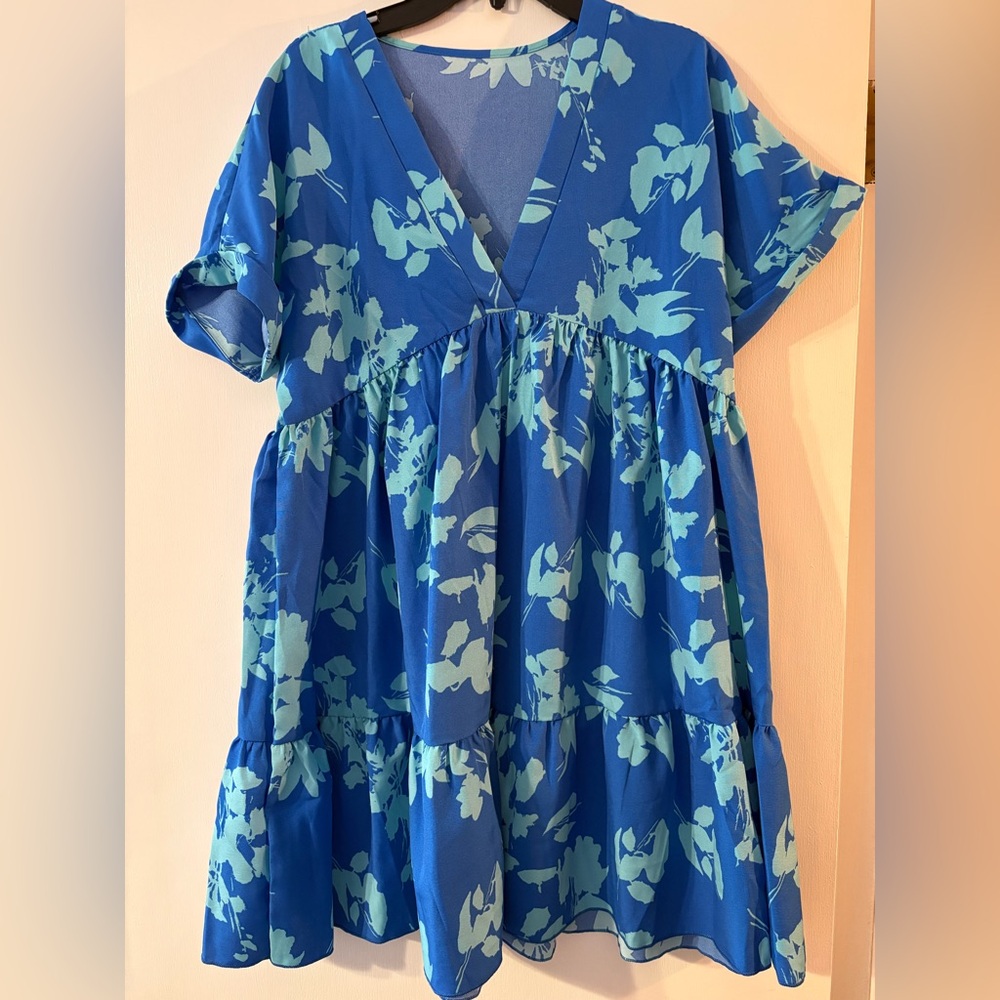 Blue Floral SHEIN Dress